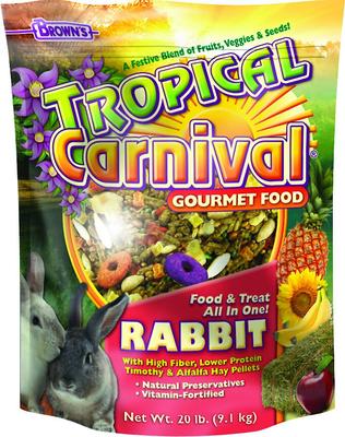 Tropical Carn Rabbit Discontinued - BROWN'S Tropical Carnival Rabbit Food, 20-lb bag - Chewy.com