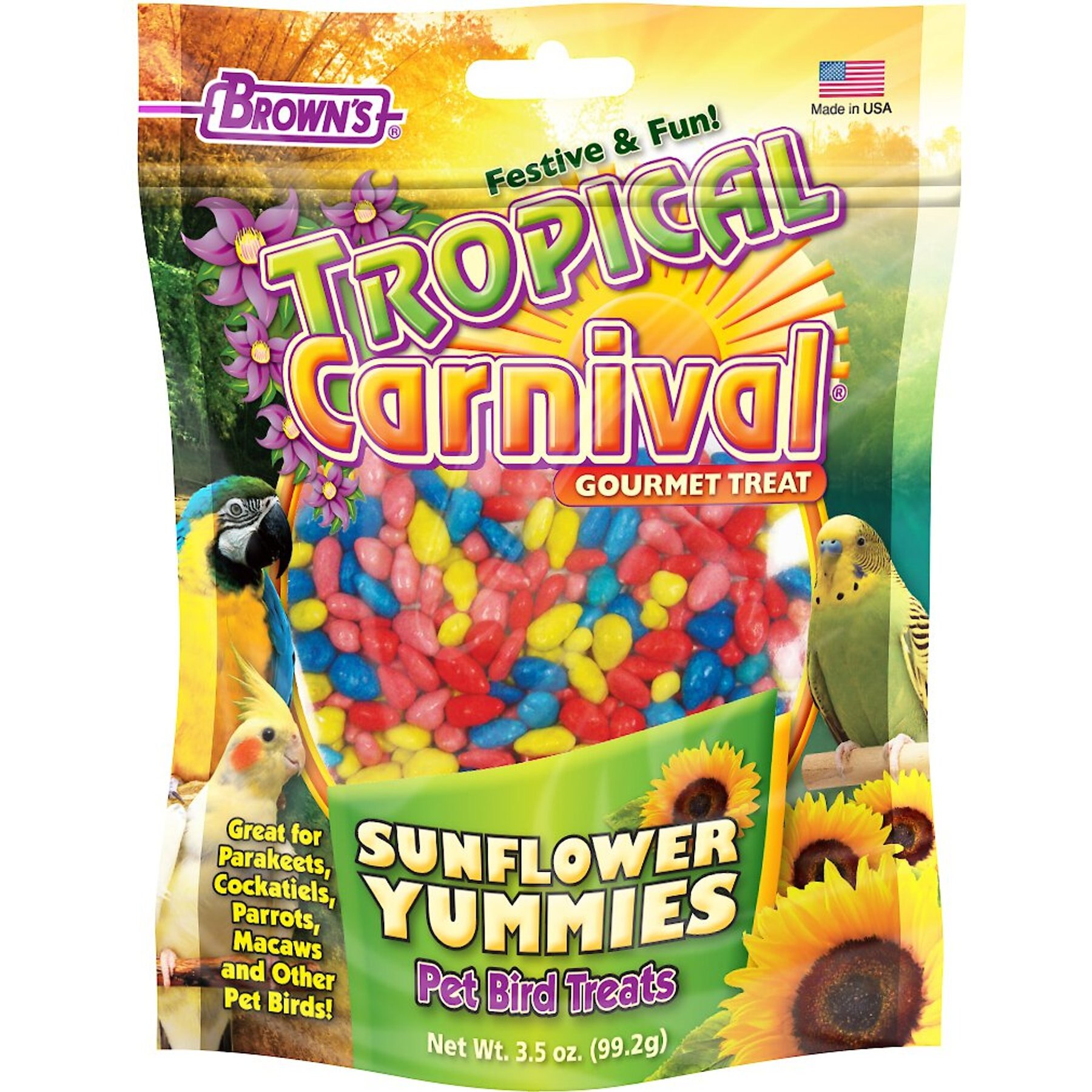 Brown's Tropical Carnival Sunflower Yummies Bird Treats