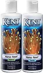 Kent Marine Nano Reef Part A & B Reef Aquarium pH Treatments, 8-oz bottle