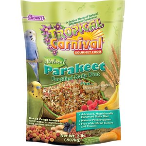 Brown's Tropical Carnival with ZOO-Vital Biscuits Parakeet Food, 2-lb bag