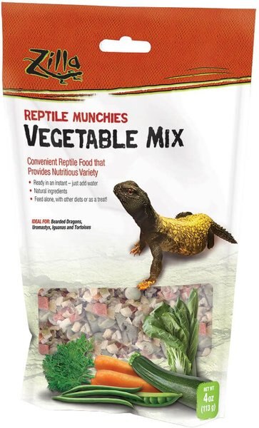 Zilla Reptile Munchies Vegetable Mix Lizard Food, 4-oz bag slide 1 of 3
