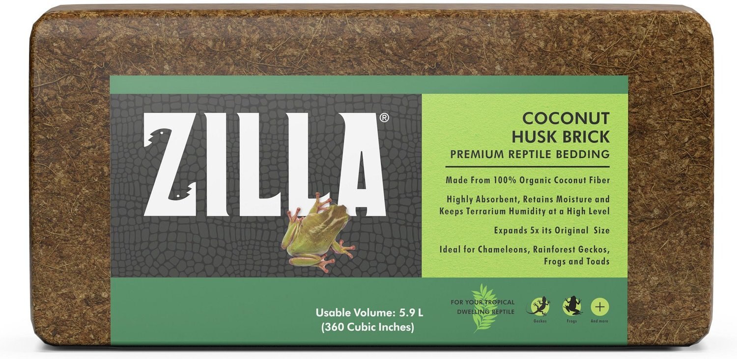 Zilla Coconut Husk Brick Premium Reptile Bedding