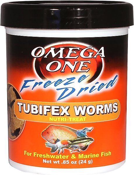 Omega One Freeze-Dried Tubifex Worms Freshwater & Marine Fish Treat, .85-oz jar slide 1 of 1