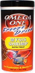 Omega One Freeze-Dried Mysis Shrimp Freshwater & Marine Fish Treat, 1.5-oz jar
