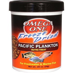 Omega One Freeze-Dried Pacific Plankton Freshwater & Marine Fish Treat, .85-oz jar