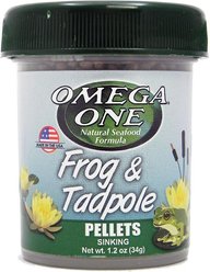 Omega One Frog & Tadpole Sinking Pellets Food, 1.2-oz jar