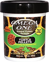 Omega One Juvenile Turtle Floating Pellets Food, 1.5-oz jar
