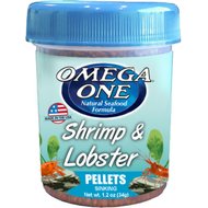 Omega One Shrimp & Lobster Pellets Sinking Crustacean Food, 1.2-oz jar