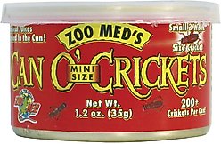 Zoo Med Mini Can O' Crickets Reptile & Bird Food, 1.2-oz can
