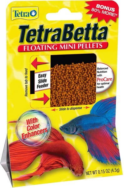 Tetra Betta Floating Mini Pellets Fish Food, 0.15-oz bag slide 1 of 1