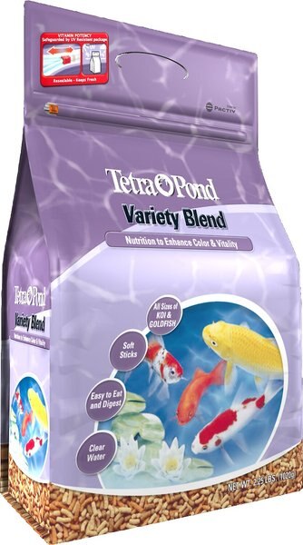 Tetra Pond Variety Blend Color & Vitality Enhancing Koi & Goldfish Fish Food, 2.25-lb bag slide 1 of 4
