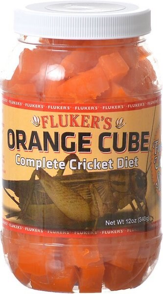 Fluker's Orange Cube Complete Cricket Diet Reptile Supplement, 12-oz jar slide 1 of 5
