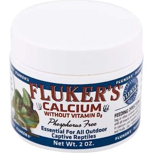 Fluker's Calcium without Vitamin D3 Outdoor Reptile Supplement, 2-oz jar