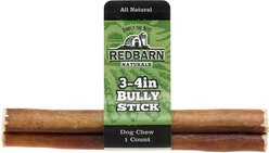 Redbarn Naturals Bully Stick 3-4" Dog Treat, 1 count