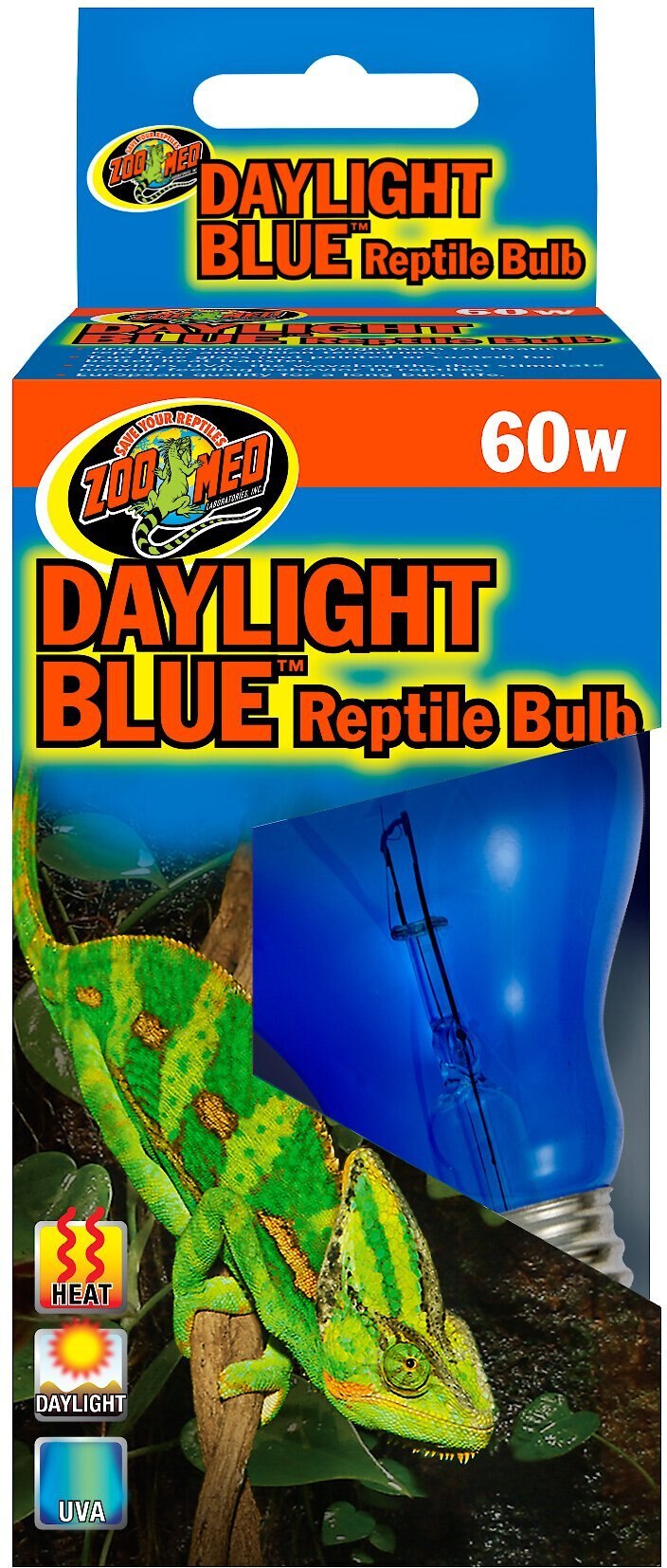 Zoo Med Daylight Blue Reptile Bulb 60 Watt 2 CT 