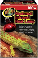 Zoo Med Nocturnal Infrared Reptile Heat Lamp, 100-Watt