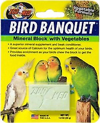 Zoo Med Bird Banquet Vegetable Formula Mineral Block Beak Conditioner, 1-block