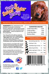 Blue Ridge Naturals Pork & Sweet 'Tater Jerky Dog Treats, 6-oz bag slide 2 of 5