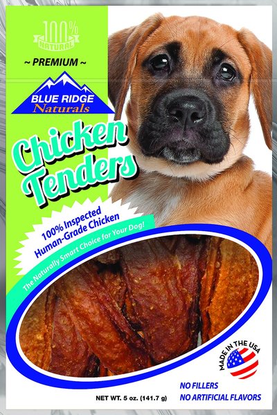 Blue Ridge Naturals Chicken Tenders Dehydrated Dog Treats, 5-oz bag slide 1 of 6