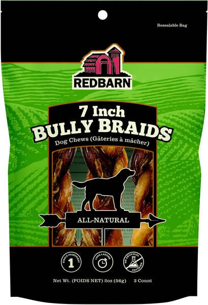 Redbarn Naturals Braided Bully Sticks 7" Dog Treats, 3 count slide 1 of 6