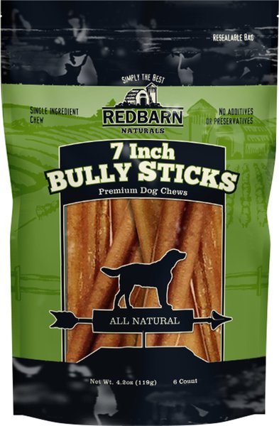 Redbarn Naturals Bully Stick 7" Dog Treat, 6 count slide 1 of 6