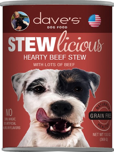 Dave's Grain Free Stewlicious Hearty Beef Stew Canned Dog Food