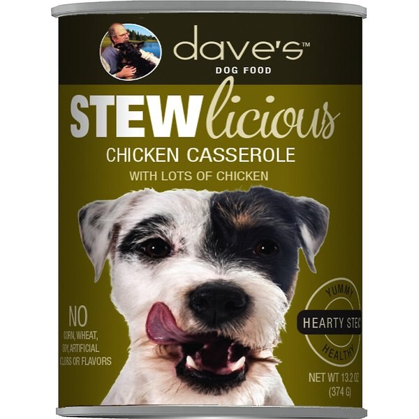 DAVE'S PET FOOD Stewlicious Chicken Casserole Canned Dog Food, 13.2oz