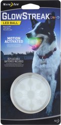Nite Ize GlowStreak LED Ball Dog Toy, Disc-O