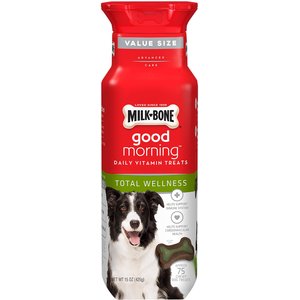 Milk-Bone Good Morning Total Wellness Daily Vitamin Dog Treats, 15-oz bottle