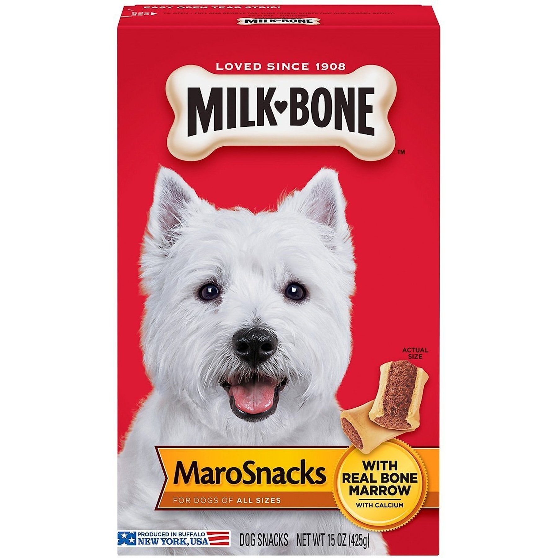 MILK BONE MaroSnacks Real Bone Marrow Dog Treats 10 oz box Chewy