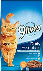 9 Lives Daily Essentials with Chicken, Beef & Salmon Flavor Dry Cat Food, 3.15-lb bag