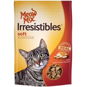 Meow Mix Irresistibles Soft White Meat Chicken Cat Treats, 6.5-oz bag