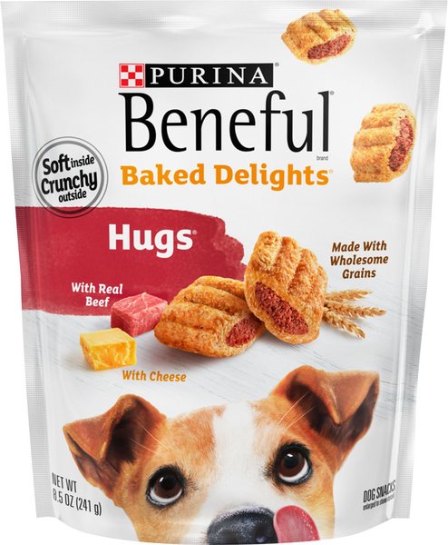 Purina Beneful Baked Delights Hugs with Real Beef & Cheese Dog Treats, 8.5-oz bag slide 1 of 10