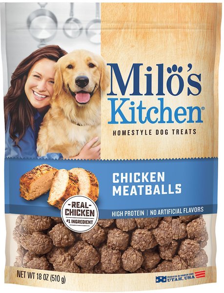 Milo's Kitchen Chicken Meatballs Dog Treats, 18-oz bag slide 1 of 7
