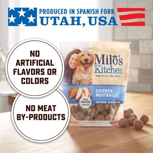 Milo's Kitchen Chicken Meatballs Dog Treats, 18-oz bag