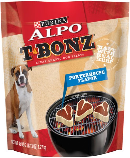 ALPO T-Bonz Porterhouse Flavor Dog Treats, 45-oz bag slide 1 of 10