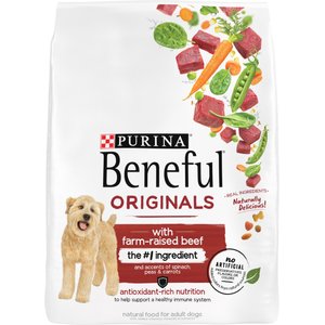 Purina Beneful Originals with Farm-Raised Beef withReal Meat Dog Food, 3.5-lb bag