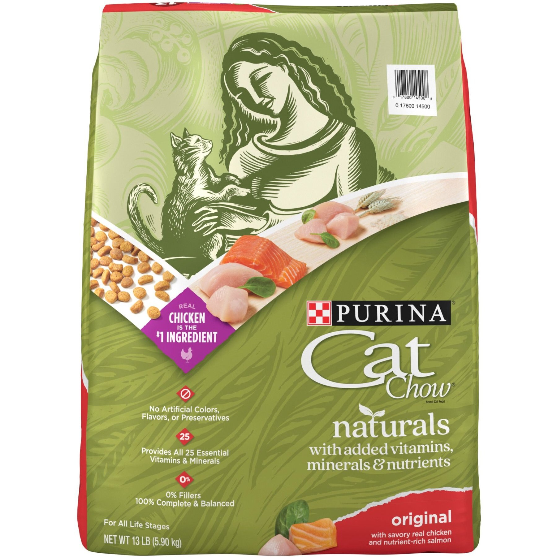 Purina Naturals Indoor Cat Chow for Hairball Weight Control 3.15 lbs