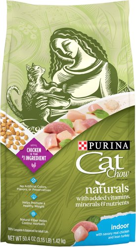 CAT CHOW Naturals Indoor with Real Chicken Turkey Dry Cat