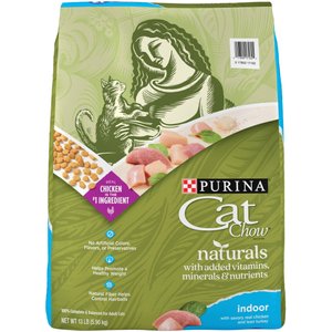 Cat Chow Naturals Indoor with Real Chicken & Turkey Dry Cat Food, 13-lb bag
