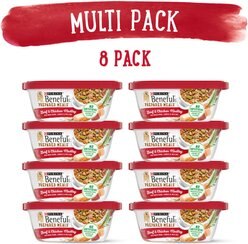 Purina Beneful Prepared Meals Beef & Chicken Medley with Green Beans, Carrots & Wild Rice Wet Dog Food, 10-oz, case of 8 slide 2 of 9