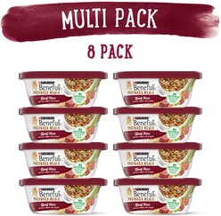 Purina Beneful Prepared Meals Beef Stew with Peas, Carrots, Rice & Barley Wet Dog Food, 10-oz, case of 8 slide 2 of 9