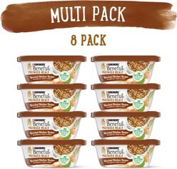 Purina Beneful Prepared Meals Roasted Chicken Recipe with Brown Rice, Carrots & Spinach Wet Dog Food, 10-oz, case of 8 slide 2 of 9
