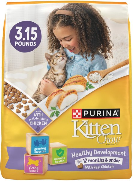 Kitten Chow Nurture Muscle & Brain Development Dry Cat Food, 3.15-lb bag slide 1 of 12
