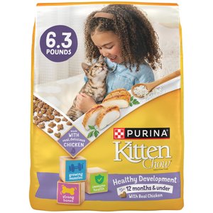 Kitten Chow Nurture Muscle & Brain Development Dry Cat Food, 6.3-lb bag