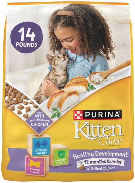 Kitten Chow Nurture Muscle & Brain Development Dry Cat Food, 14-lb bag slide 1 of 12