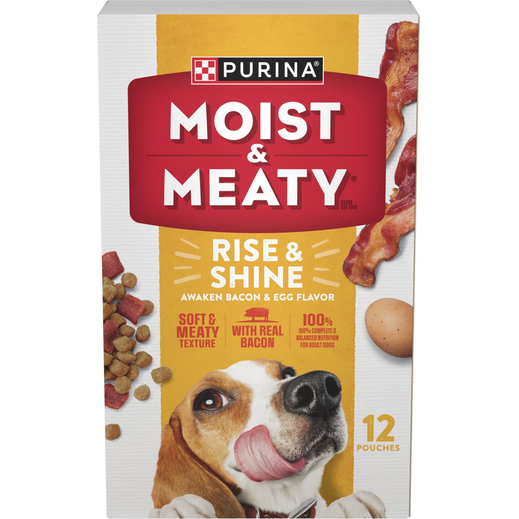 MOIST & MEATY Rise & Shine Awaken Bacon & Egg Flavor Dry Dog Food