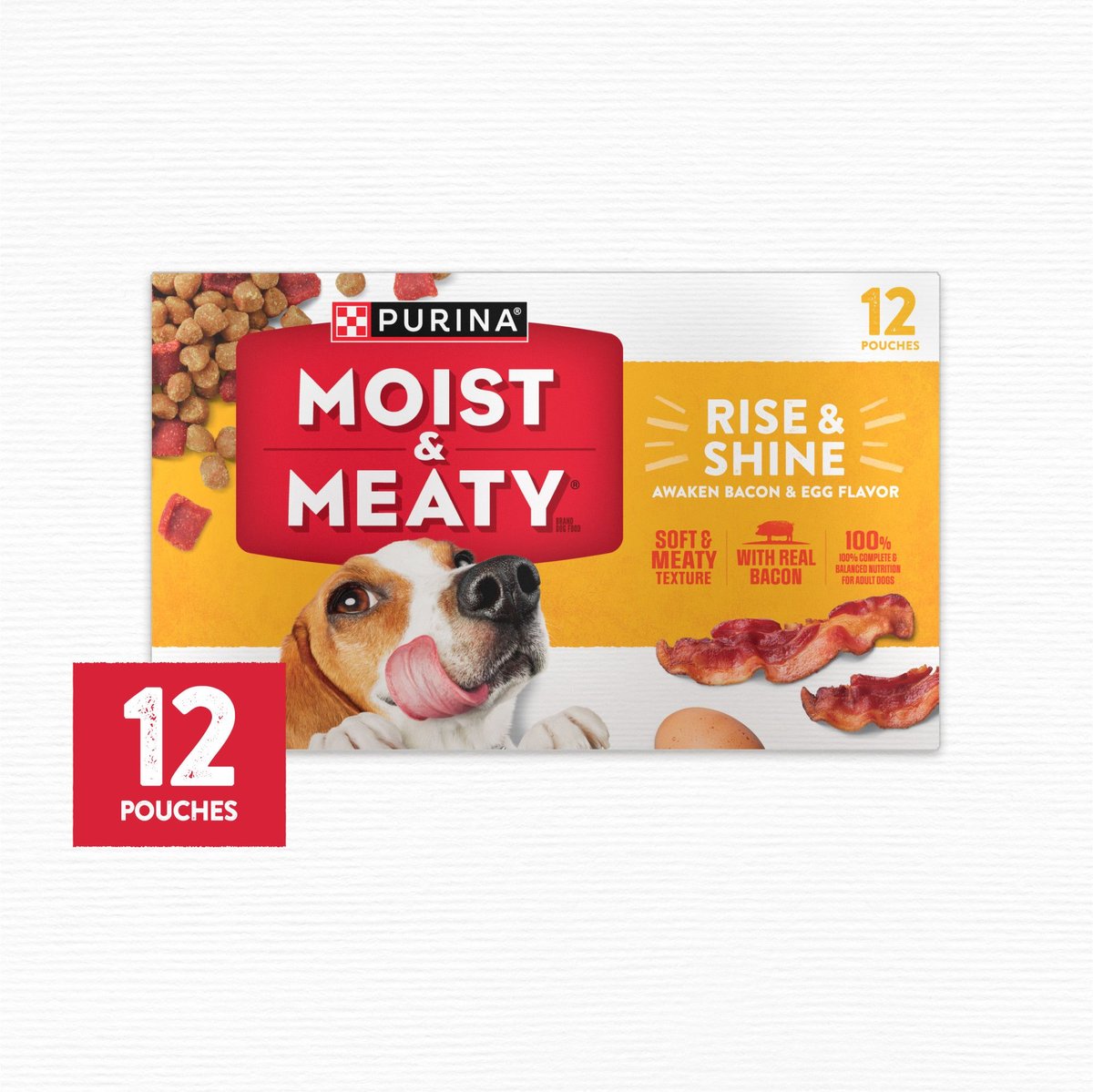 MOIST & MEATY Rise & Shine Awaken Bacon & Egg Flavor Dry Dog Food