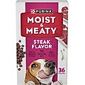 Moist & Meaty Steak Flavor Dry Dog Food, 6-oz pouch, case of 36