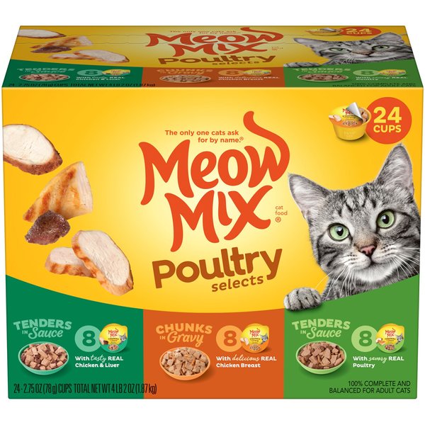 Meow Mix Poultry Selects Variety Pack Wet Cat Food